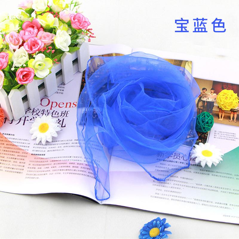 Solid Color Chiffon Small Silk Scarf Performance Dance New Style Small Square Scarf Candy Color Silk Scarf Windproof Scarves