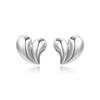 Exaggerated Personality, Fashionable Copper Plated Golden Face, Peach Heart Earrings, Women's Accessories, Asymmetrical Heart-shaped Earrings