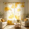 2PCS Ginkgo Leaf Sheer Curtains
