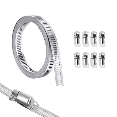 SODOI Motorcycle Parts, Muffler Band, Hose Band, 304 Stainless Steel, Free Cut, Clamp Band,