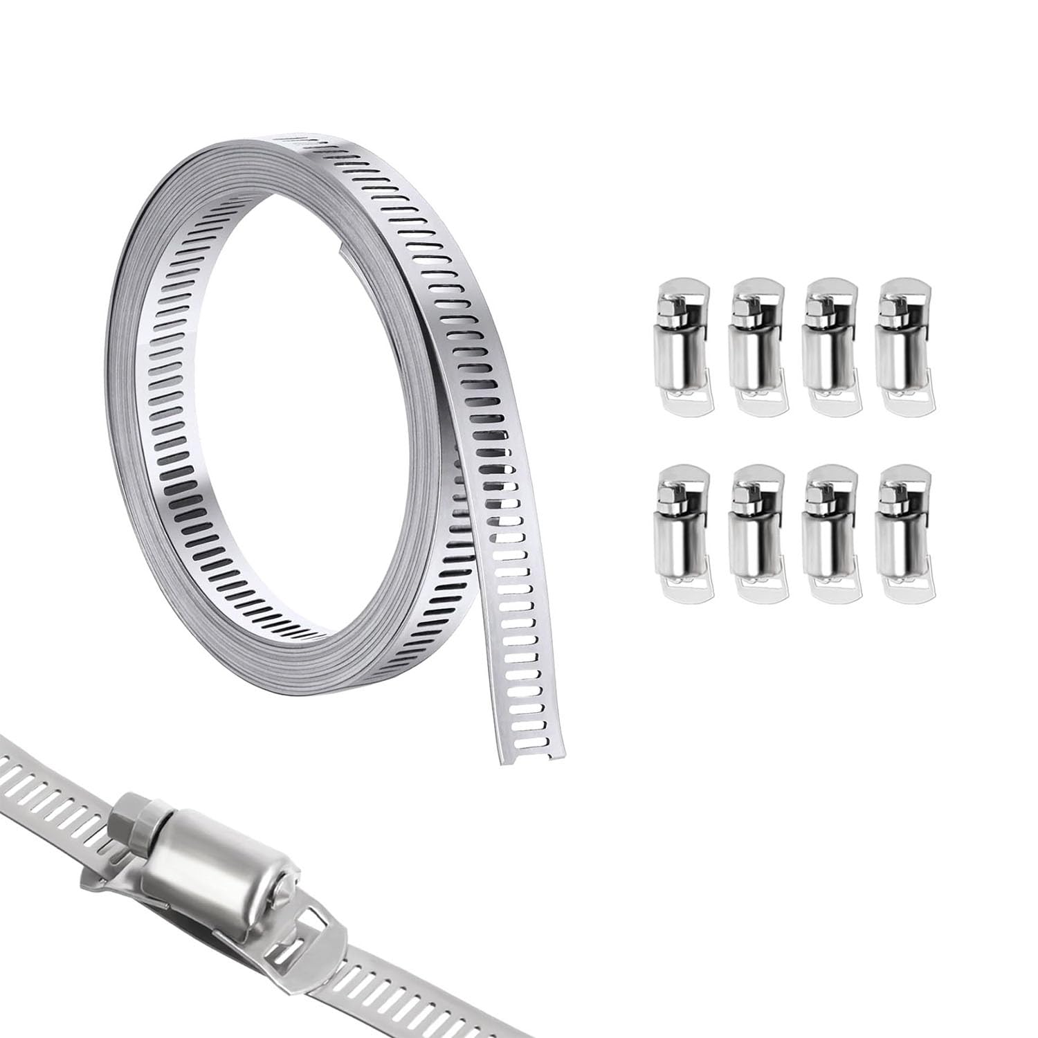 

SODOI Motorcycle Parts, Muffler Band, Hose Band, 304 Stainless Steel, Free Cut, Clamp Band,