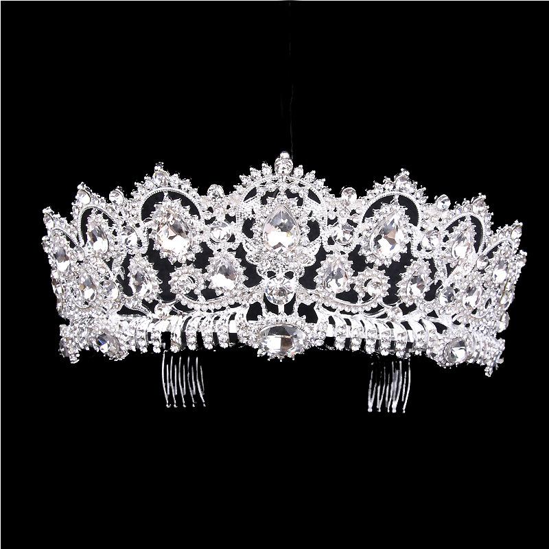 Brautkrone, Strass Haaraccessoires Kopfschmuck Luxuskrone Hochzeitshaaraccessoires