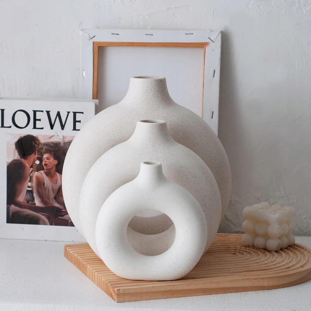 Wazon ceramiczny cętkowany elegancki prezent na kwiaty minimalistyczny