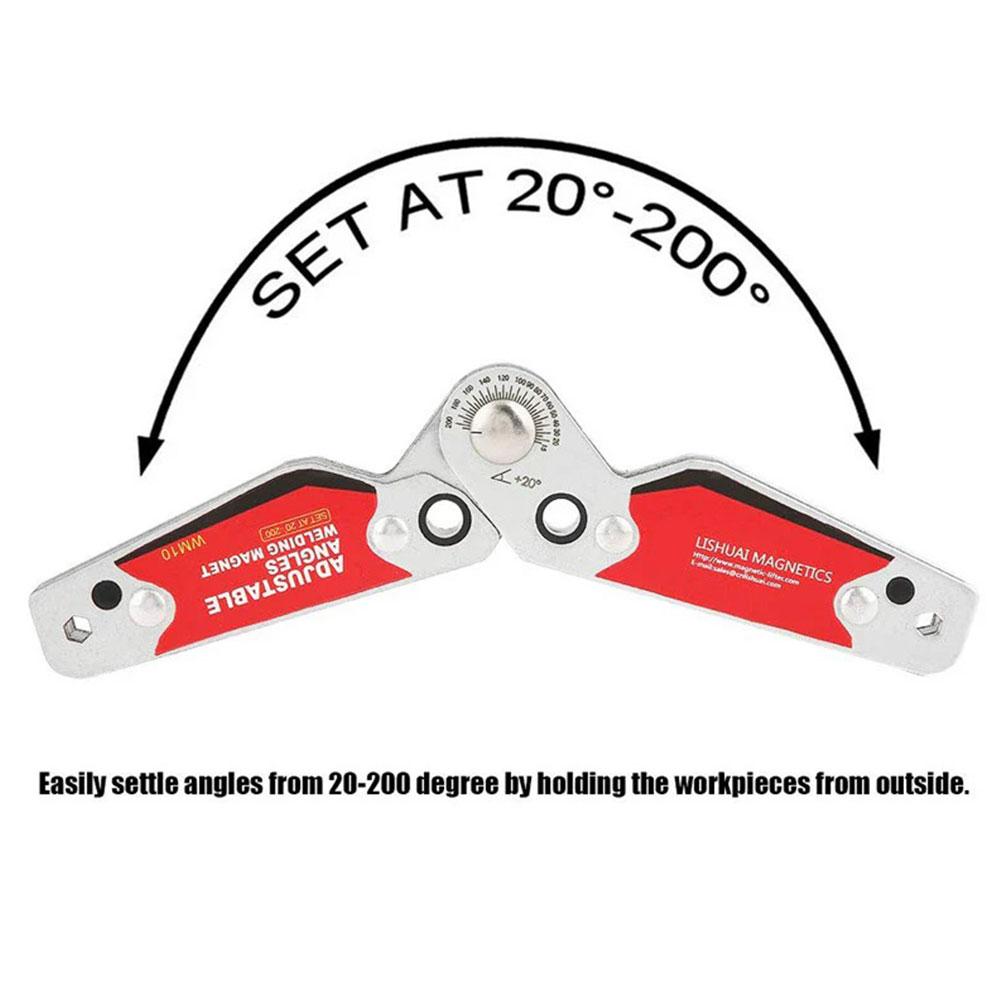 1 Stück Multi-Winkel Magnetklemme Werkzeug Schweißmagnet 20°-200° Verstellbare Winkel Magnetische Schweißklemme Halter Klein / Mittelgroß