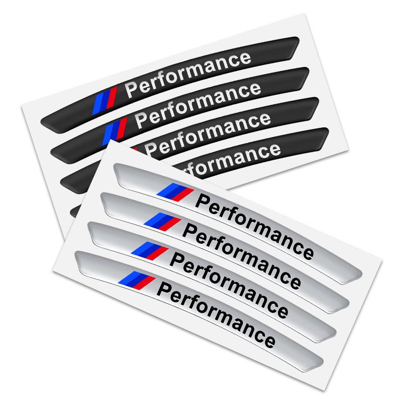 4Pcs Auto Wheel Hub Badge Tire Rim Stickers Accessories For BMW E46 E39 E90 E60 E36 F30 F10 E34 E30 F20 E92 M3 M4 X5 X6