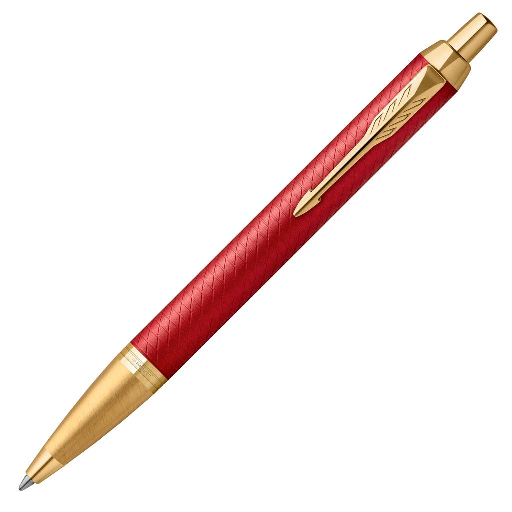 PARKER IM Premium Matte Red GT Ballpoint Medium Gift Officially Product Number 2172749 Pen, Nib, Oil-Based, Boxed, Imported,
