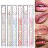 6 Farben Feuchtigkeitsspendender Diamant-Schimmer-Glitzer Lipgloss Make-up Funkelnder Glitzer Flüssiger Lippenstift Perlen-Lipgloss Sexy Lippen Heißer Verkauf