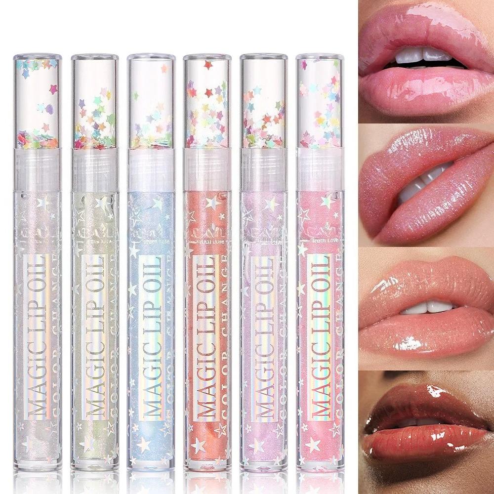 6 Farben Feuchtigkeitsspendender Diamant-Schimmer-Glitzer Lipgloss Make-up Funkelnder Glitzer Flüssiger Lippenstift Perlen-Lipgloss Sexy Lippen Heißer Verkauf