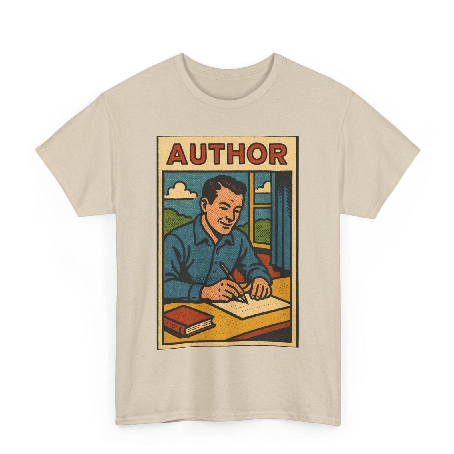 Author T-Shirt: Unisex Writer Tee Retro Comic, Book Lover Gift 4XL