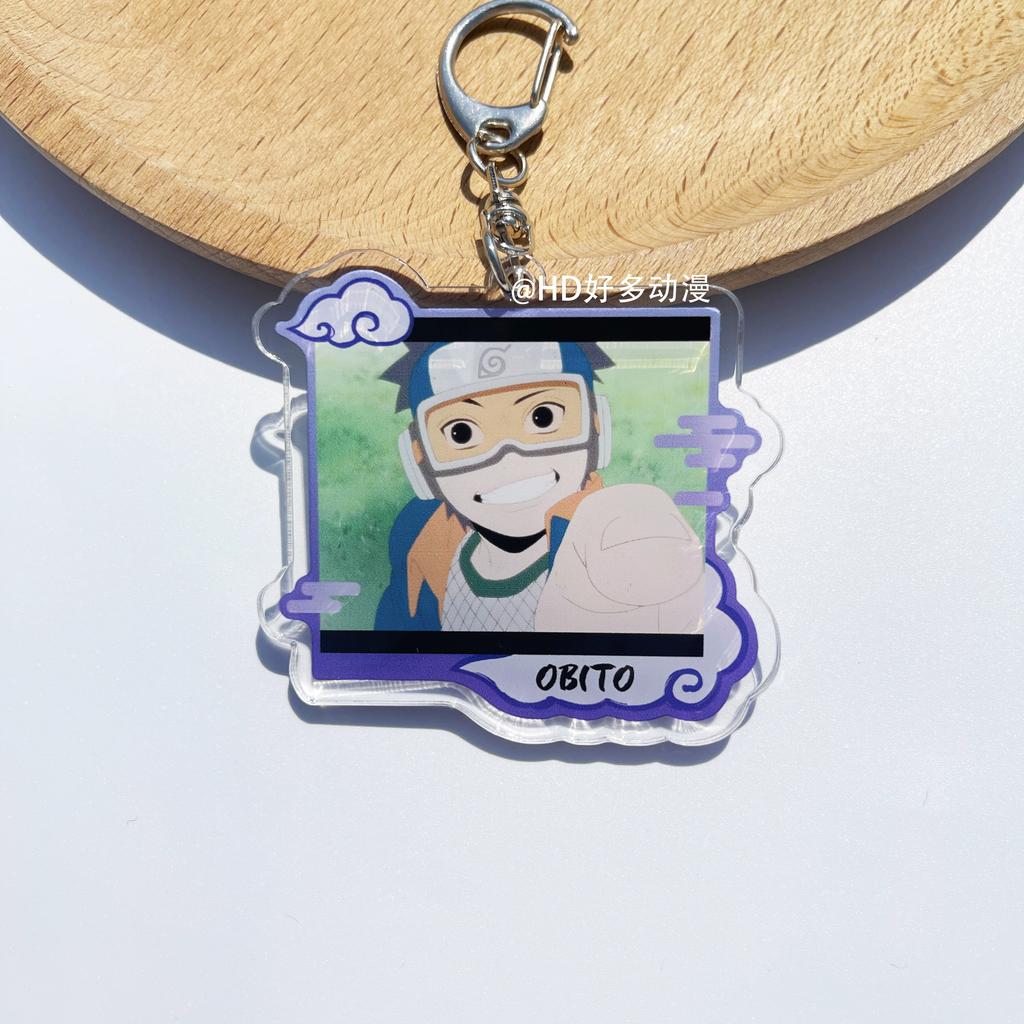 Anime Naruto Acrylic Keychain Accessaries Uzumaki Naruto Cartoon Keyring