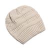 New Autumn And Winter Wool Cap European And American Women's Capped Cap Warm Knitted Cap Simple Solid-Coloured Cap