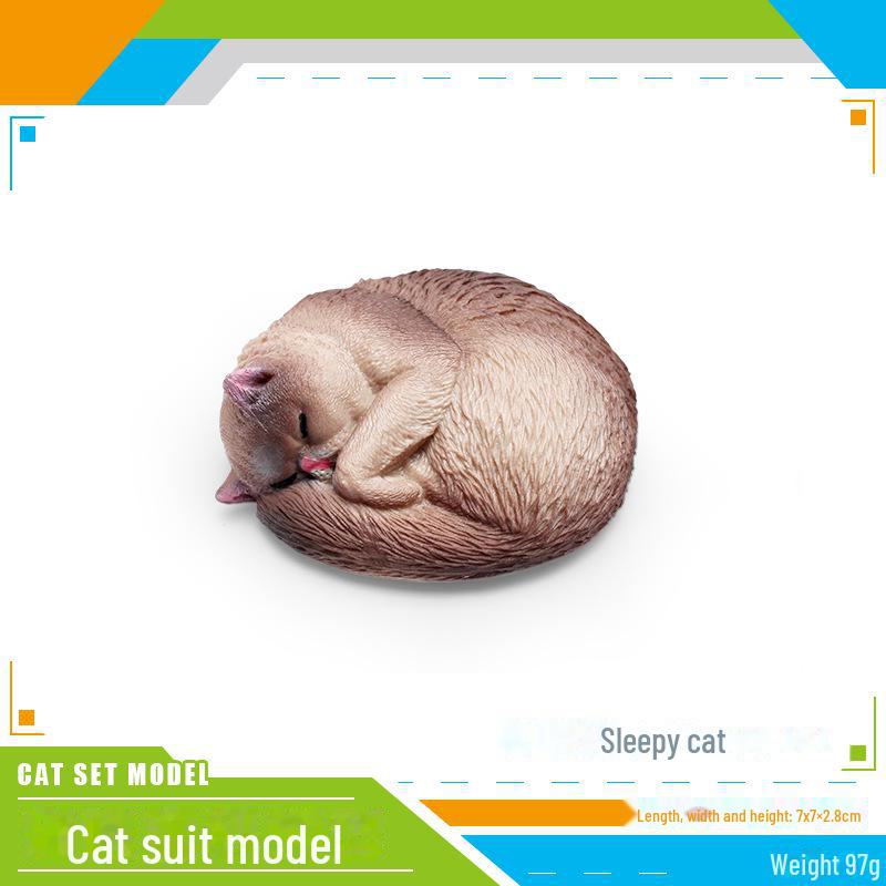 Set Jucării Pisoi Alb-Negru pentru Copii - Ornamente Model Pisică Rurală Chineză