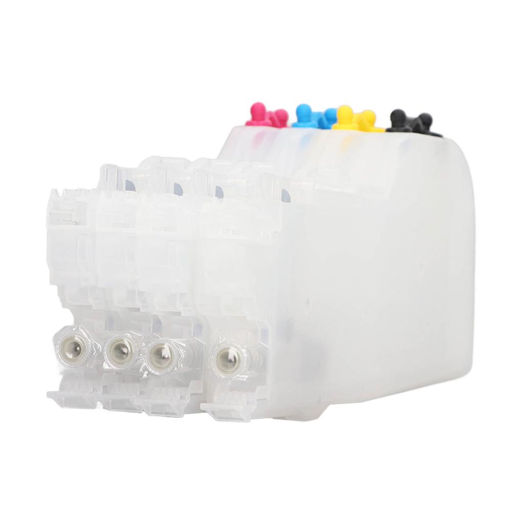 Conjunto de 4 Cartuchos de Tinta Alongados para Recarga para Impressora Jato de Tinta Substituição Magenta Azul Amarelo Preto LC3029
