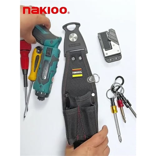 FFYGYNFDE Waist Bag, Nail Pouch, 3-Tier Design, Ultra-Lightweight, Tool Organizer with Detachable Tool Holder, Parts Storage, Tool Drop Prevention, Li