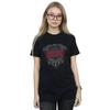 AC/DC Womens/Ladies Black Ice With Red Cotton Boyfriend T-Shirt