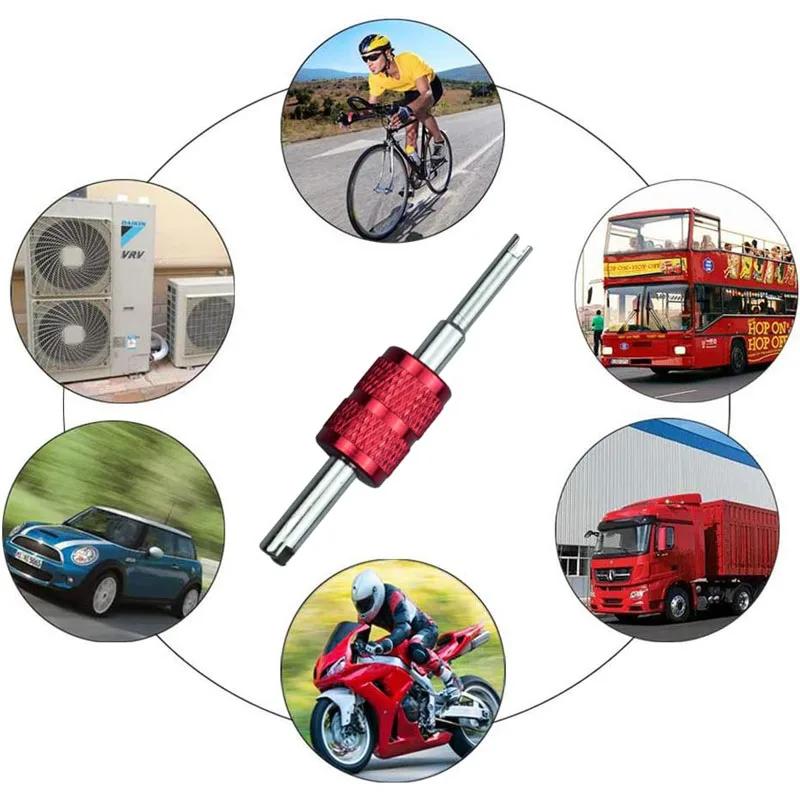 Aluminum Alloy Dual Purpose Valve Core Wrench For Car Auto A/C Air Condition Tire Valve Core Universal Disassembly Repair Tools