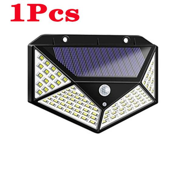 

1/2/4Pcs 100 LED Solar Wall Lights Outdoor Solar Lamp PIR Motion Sensor Solar Powered Sunlight Street Light for Garden Light чёрный