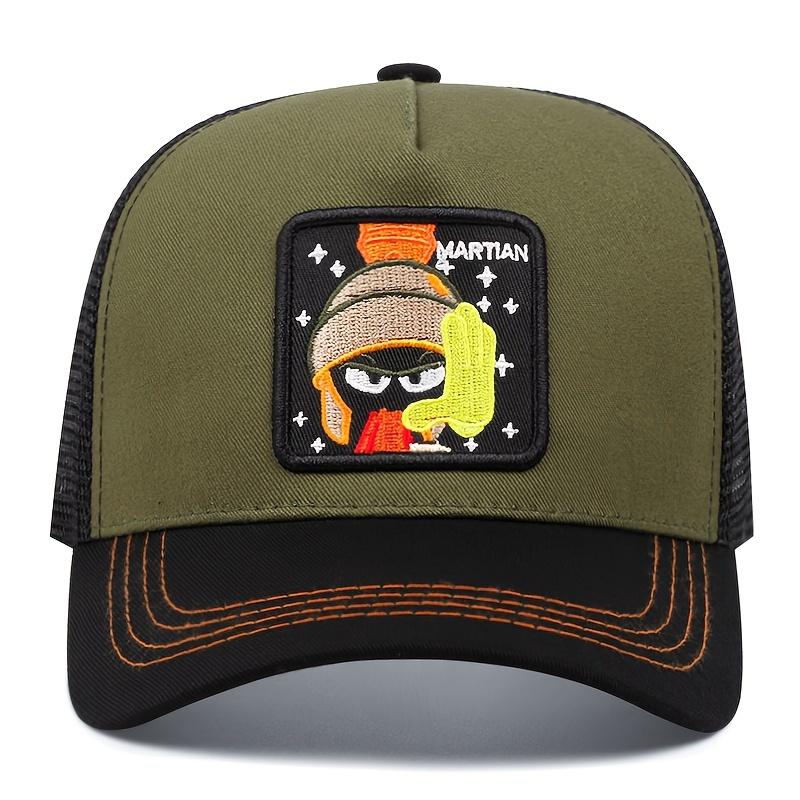 

1pc Unisex Sunshade Breathable Mesh Baseball Cap With Trendy Pattern For Outdoor Sport