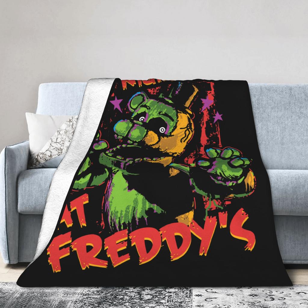 Bei Freddys Phantom Freddy Decken Fleece Herbst FNAF Spiel Atmungsaktiv Warm Überwürfe für Bettwäsche Schlafzimmer Bettwäsche Überwürfe
