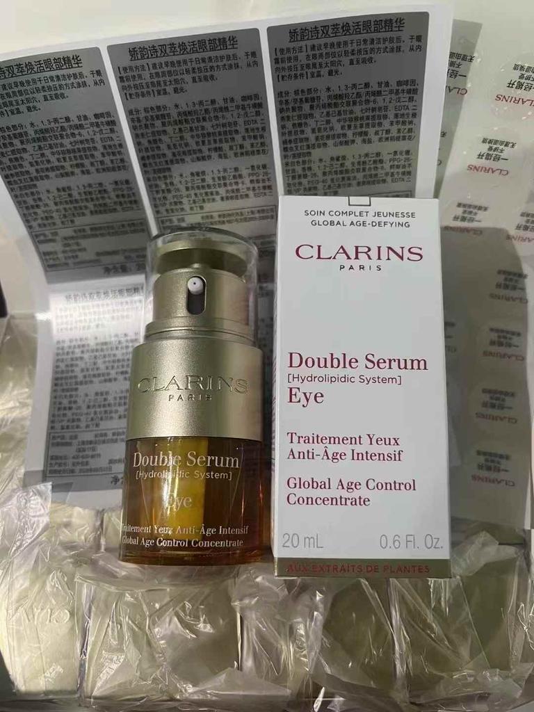 Clarins Double Serum Eye Cream 20ml Anti-Wrinkle Moisturizing Dark Circle Repair Brightening