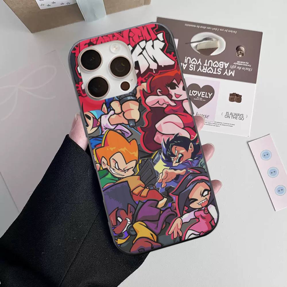 Music Game Friday Night Funkin Phone Case For IPhone 17 16 15 11 12 13 14 Pro Max Soft Corrugated Silicone Cover Case