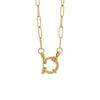 Spring Clasp Gold-Plated Stainless Steel Pendant Necklace - Versatile Light Luxury Fashion for Women