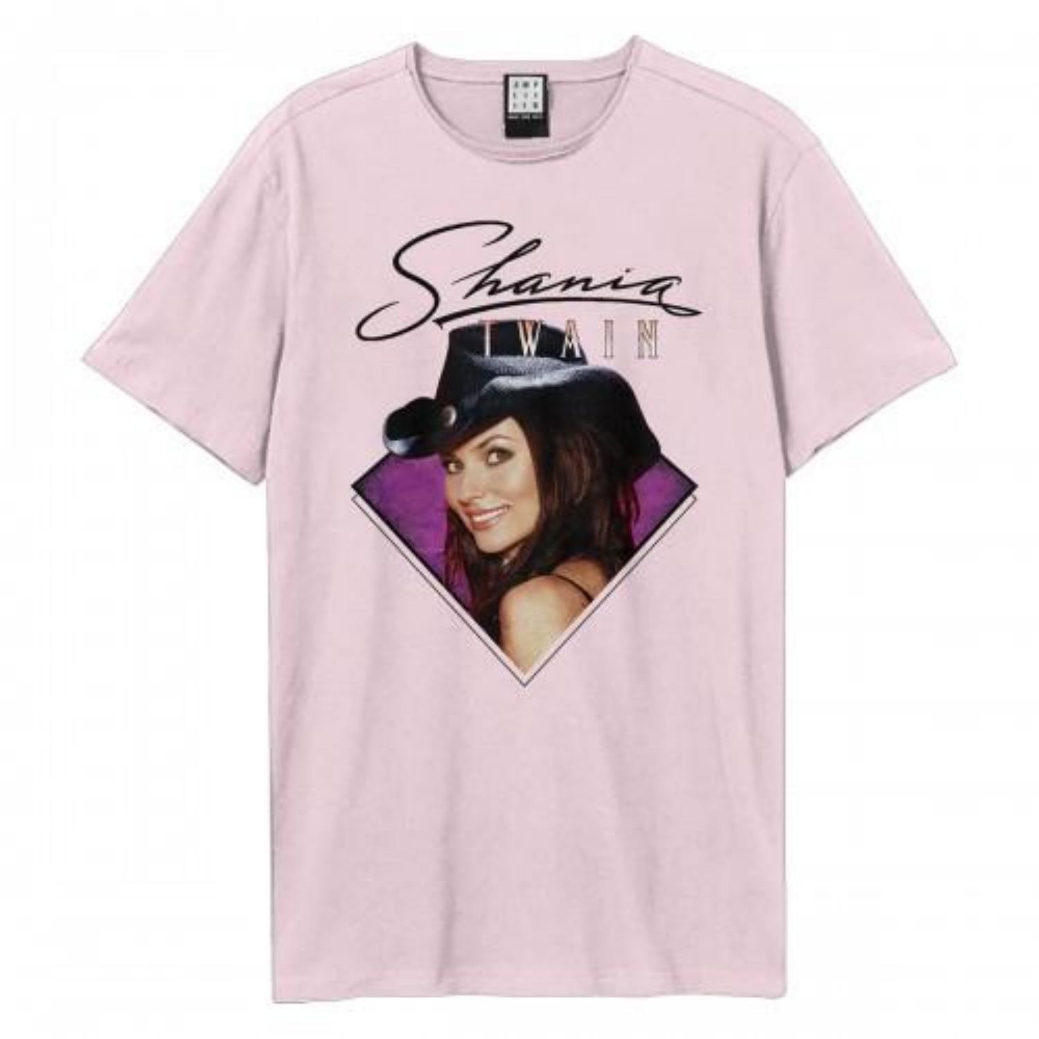 Amplified Unisex Adult Face Shania Twain T-Shirt S