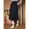 Coolhut Loose and Versatile High-Waisted Retro Workwear Mid-Length 2025 Summer Skirt Straight Casual