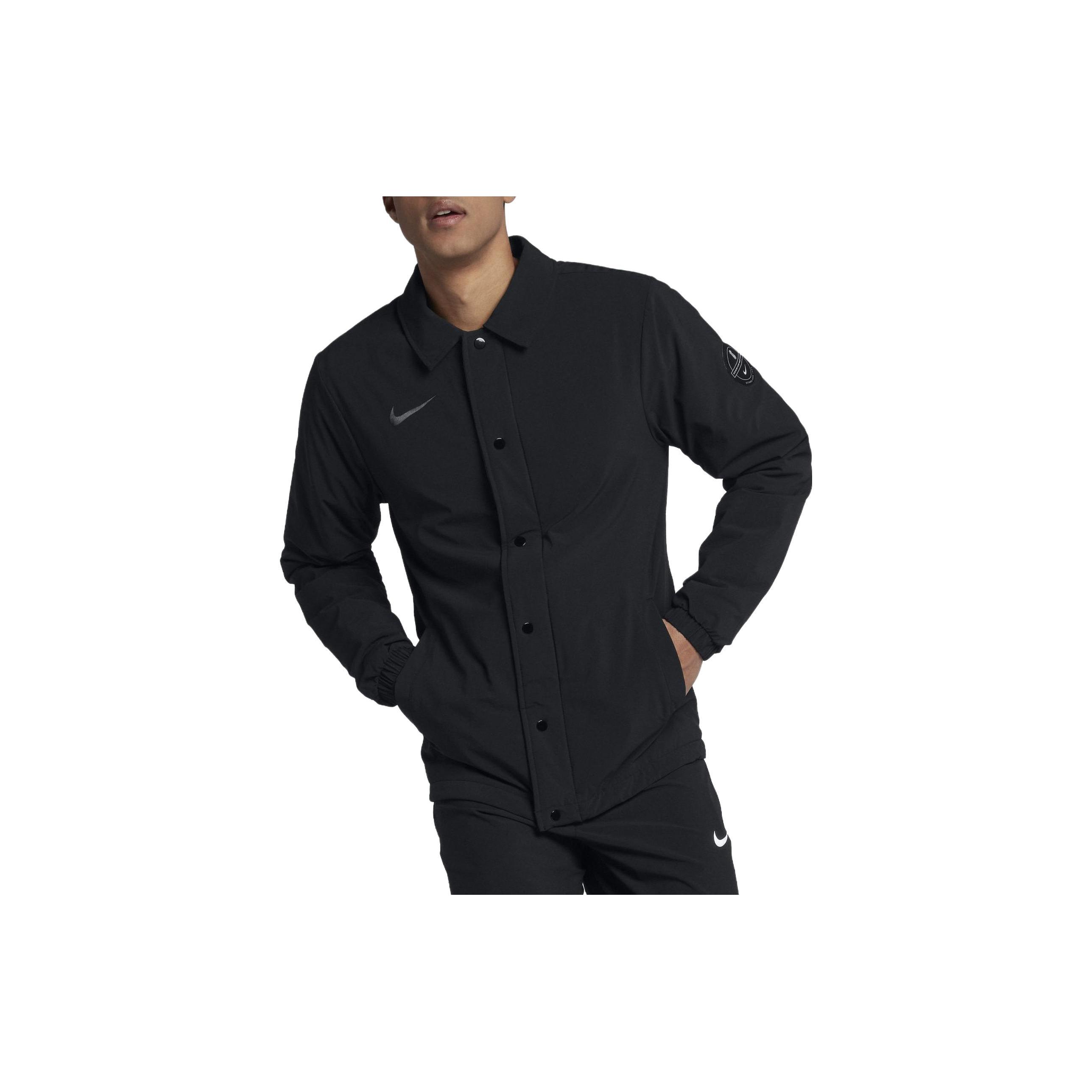 Куртки Nike Мужские Черные Лацканы Умеренные Другое 890654-010 S