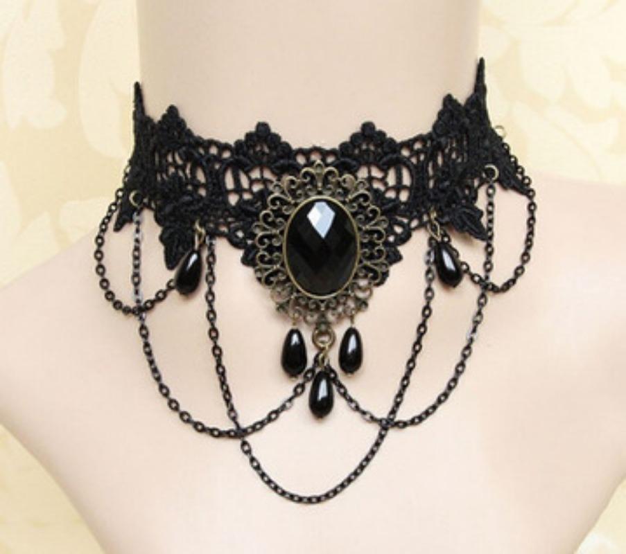 Lace Jewelry, European and American Lace Necklace, Versatile Neck Chain