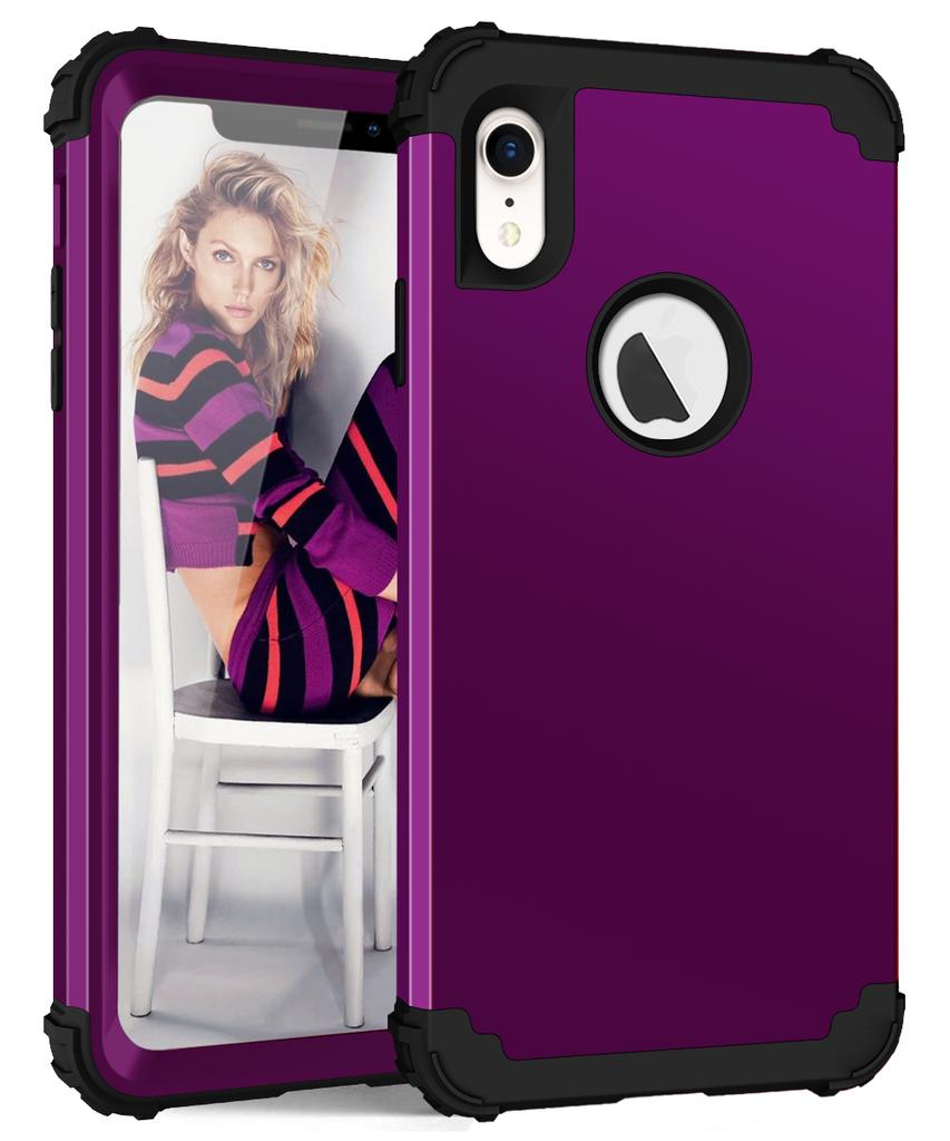 3 in 1 Heavy Rugged Armor Shockproof Phone Case For iPhone XR Xs Max SE 2020 2025 Soft TPU Silicone Hard Plastic Back Cover