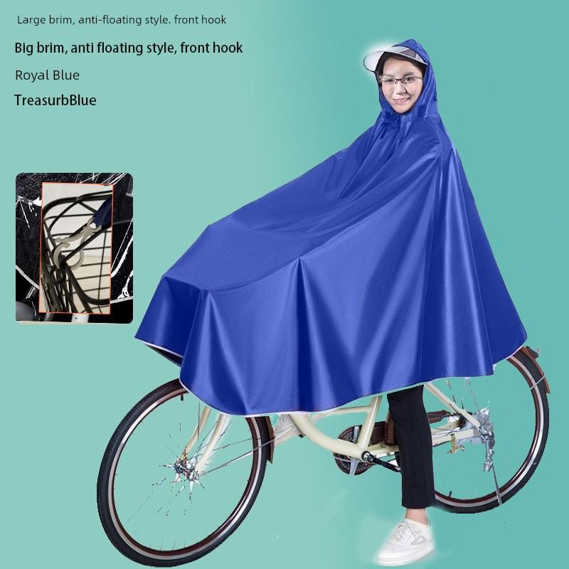 Bicycle Raincoat, Electric Bike Rainproof Riding Poncho, Student and Adult Single-Person Cycling Raincoat for Men and Women