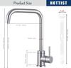 Kitchen Faucet, 360° Swivel Mixed Battery Kitchen Faucet, High Pressure High Bow Single Lever Kitchen Faucet, Dishwasher Faucet with G3/8 Connector,
