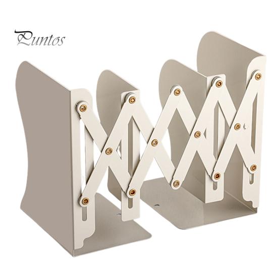 

Металлическая подставка для книг, выдвижная настольная подставка для книг, компактный органайзер для книг, держатель для дома, школы, офиса белый