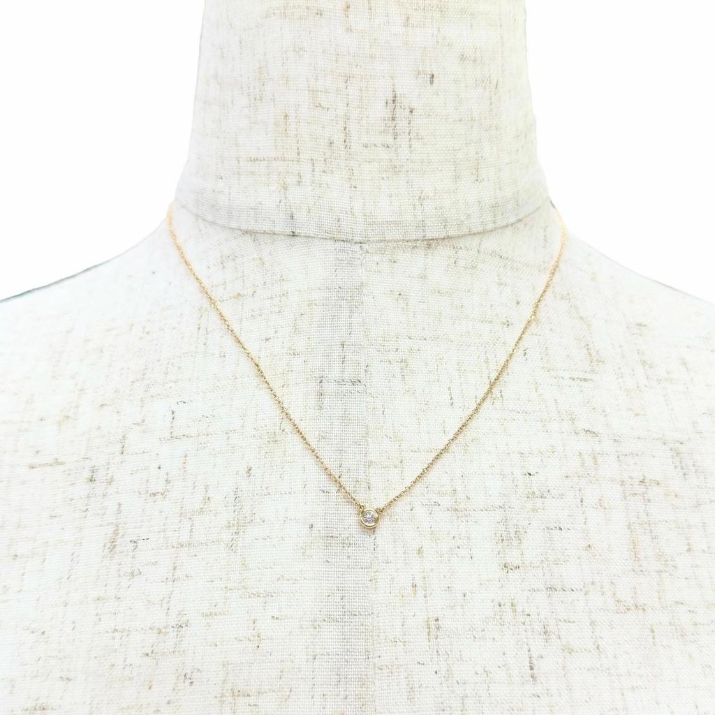 Excellent TIFFANY&Co. Necklace By the yard 1P Diamond Necklace, around 0.14ct Used