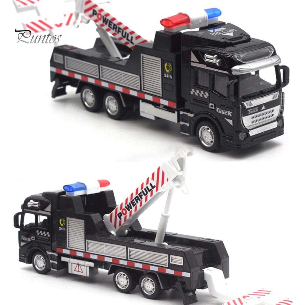 Puntos Kids Toy Realistic Alloy Police Rescue Transport Vehicle Pull back Car Eucation