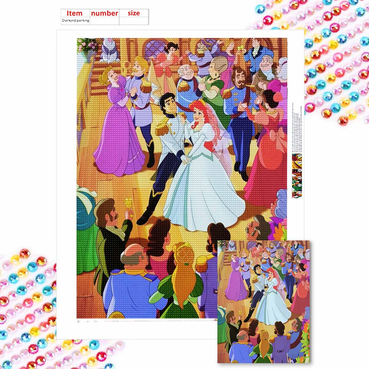 

5D Алмазная живопись своими руками Принцесса, грациозно танцующая Полная выкладка Стразы Мозаика Вышивка Изделия ручной работы Домашний декор Подарок Round 20x30cm