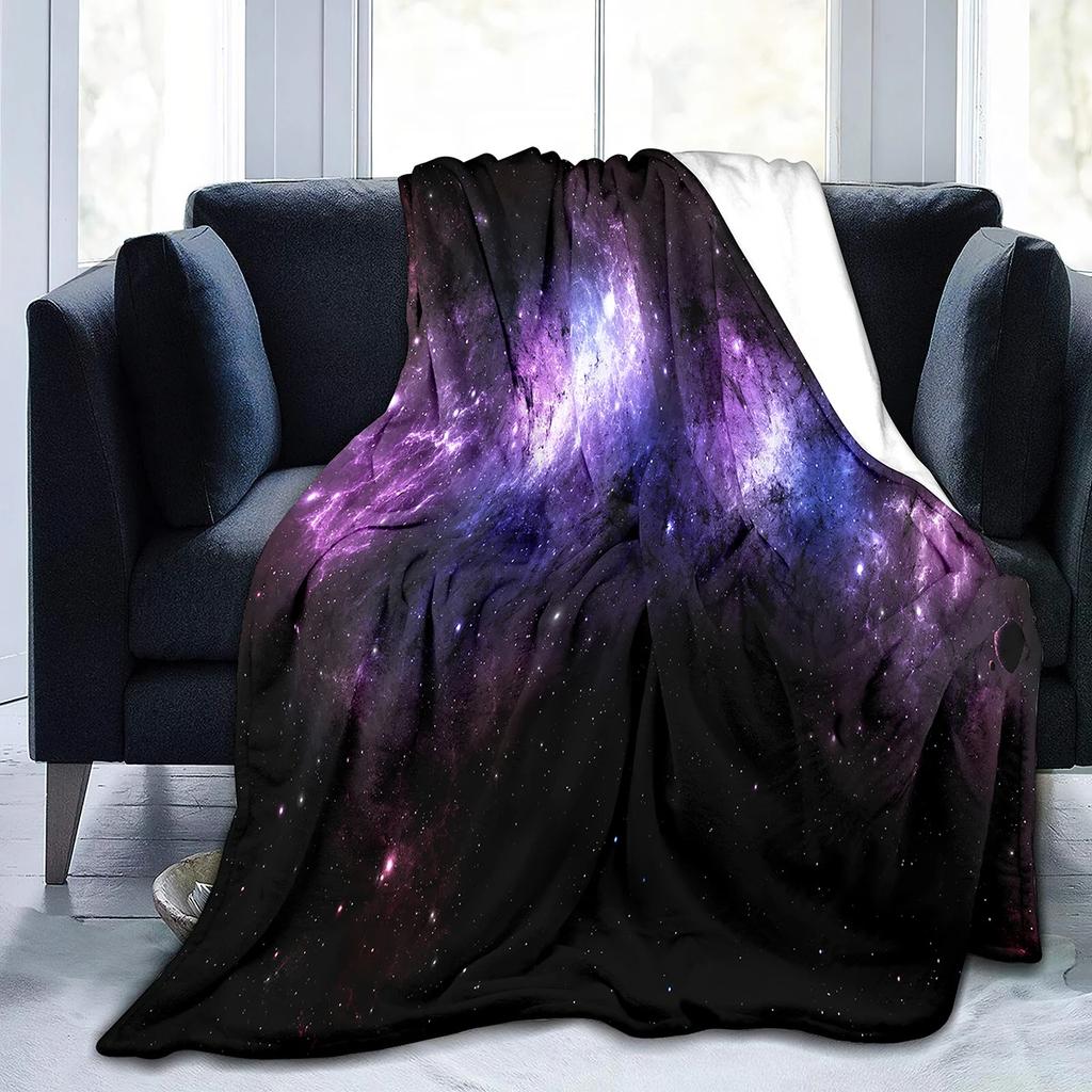 universe and the starry sky Printed Blanket for Bed Travel Camping Living Room Office Conditioning Blanket for All Seasons Gifts