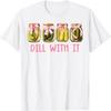 Dill With It Canned Pickle Coquette Bows Women Girl T-Shirt