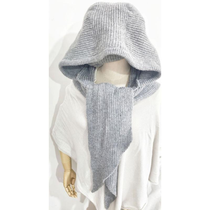 

~ Шапка-балаклава и шарф интегрированные, защита ушей шерстяная вязаная шерстяная шапка женская тепловой артефакт