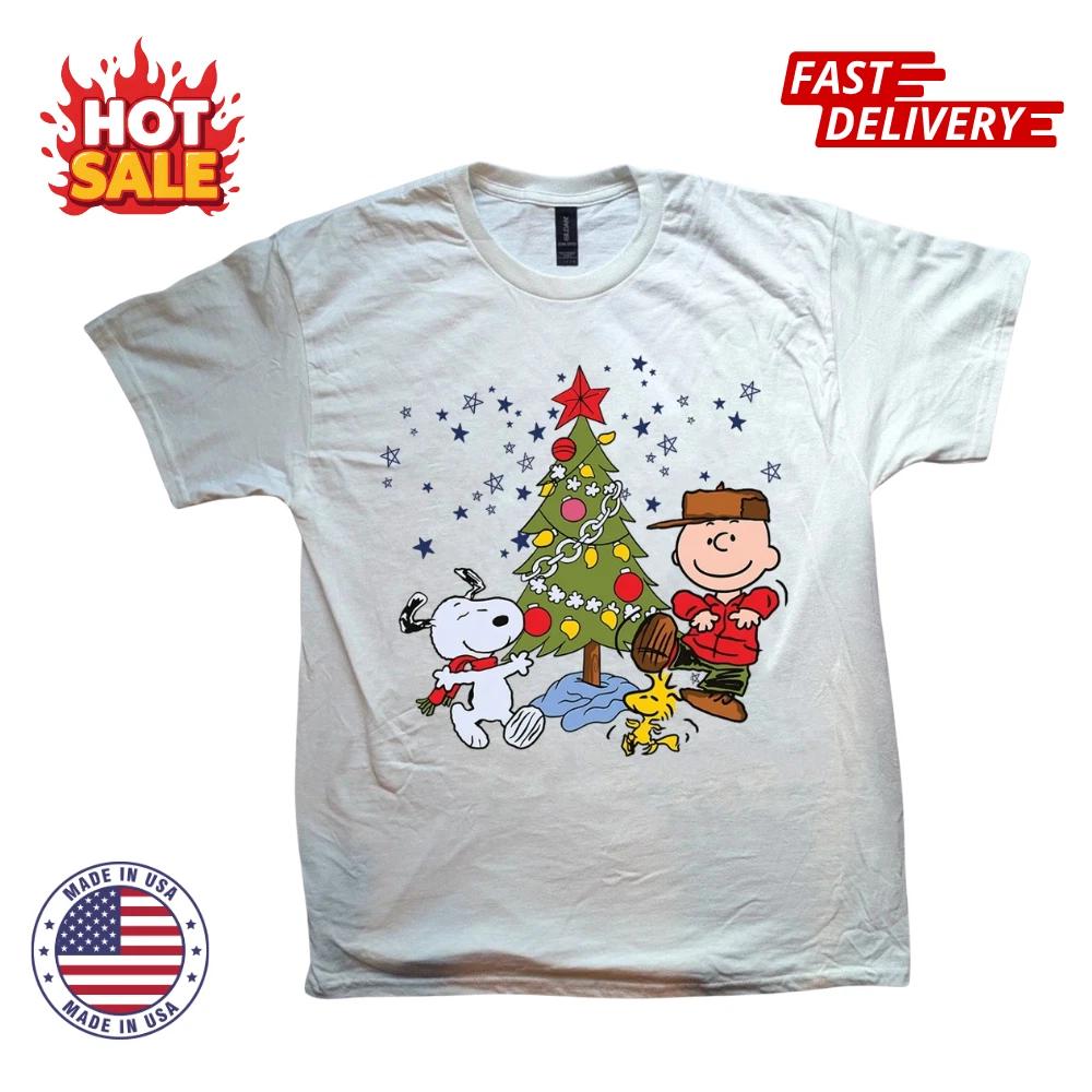 Snoopy Peanuts Thanksgiving Christmas Holiday Inspired Unisex T shirt Size S-5XL S