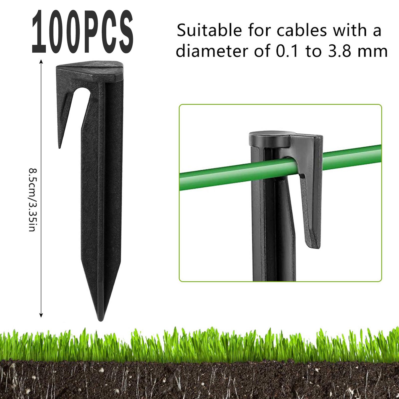 

100-300PCS Garden Lawn Mower Peg Environment-friendly Ground Pegs Laying Boundary Cables Quick Installation Garden Accessories