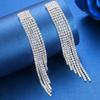 Classic Fashion Popular Earrings Women's Luxury Sparkling Diamond Tassel Exaggerated Earrings Earrings Bridal Wedding Accessories