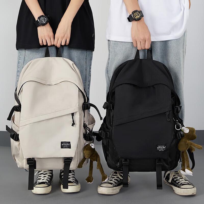 

Korean Style Large Capacity Backpack for Junior High & College Students - Unisex Fashion Travel Bag Small Standard білий