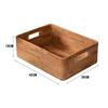 Rectangular Rattan Storage Basket with Handles Sturdy Handwoven