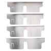 4PCS Stainless Steel Stove Counter Gaps Cover Heatproof Adjustable 35 To 70CM Stove Gaps Guards Range Trim Kit for Kitchen Silver