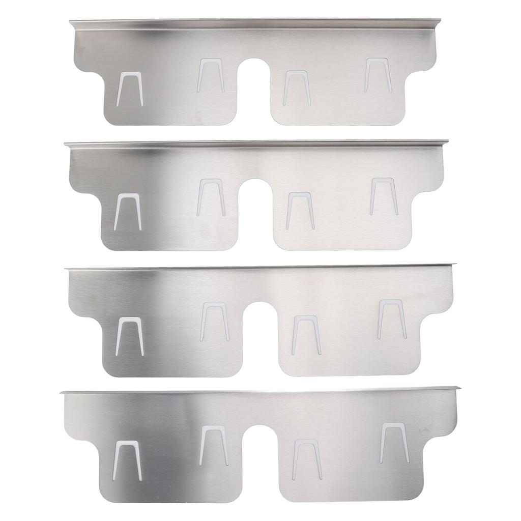 4PCS Stainless Steel Stove Counter Gaps Cover Heatproof Adjustable 35 To 70CM Stove Gaps Guards Range Trim Kit for