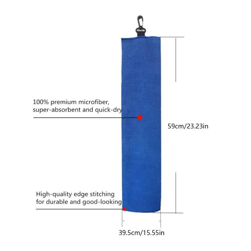Golf Towel Microfibers Fabric Golf Towel Cleanings Wipe Cloth with Buckle Hook