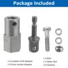 Stainless Steel Cordless Drill Adapter Kit with 12 Inch Socket Adapter Bit Fits for Top Wind