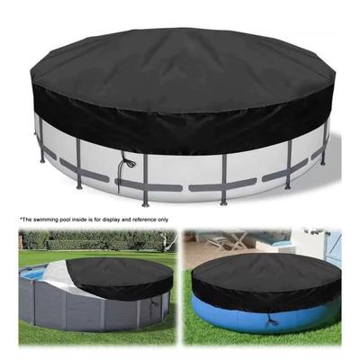 Cubierta Plegable para Piscina Cubierta Protectora Redonda para Piscina con Cordón Impermeable a Prueba de Polvo Protector de Piscina para Piscinas Elevadas